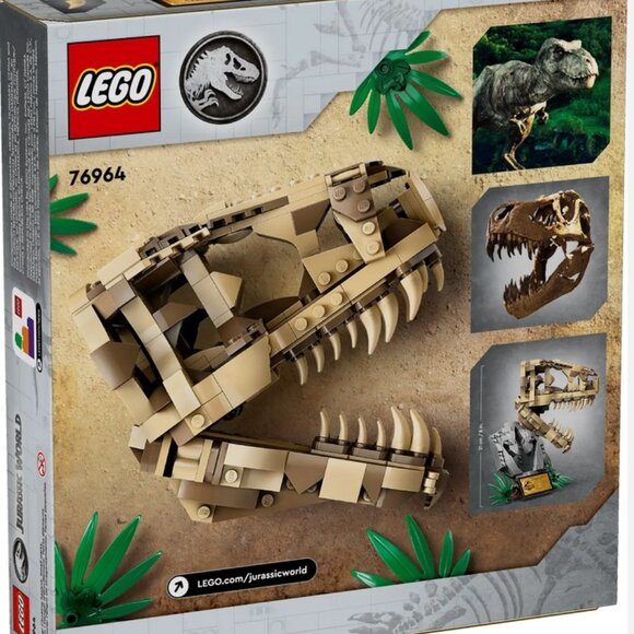 New Sealed Lego Jurassic World Dinosaur Fossils: T Rex Skull 76964 Retiring Set - Picture 3 of 6